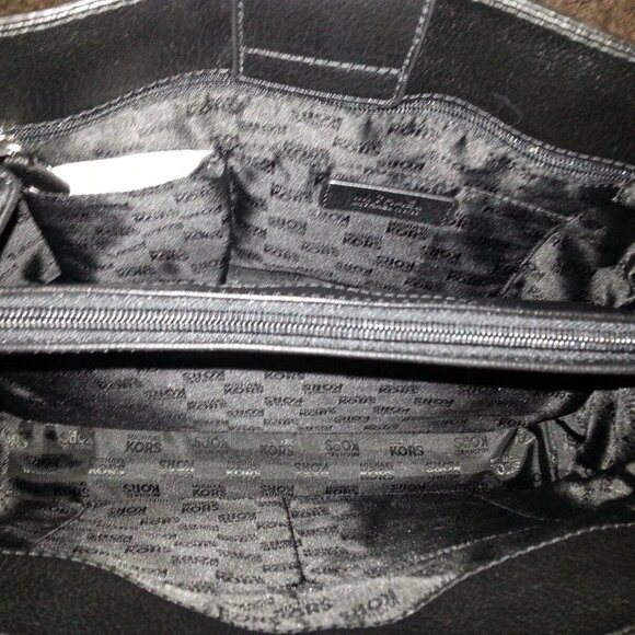 MICHAEL KORS-Hamilton-Large East West Tote-Black Pebbled Leather-NWOT-AUTHENTIC - Picture 5 of 7